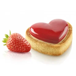 Moule Silicone|Moules À Gâteaux*SILIKOMART Kit Moule Silicone 8 Tartelettes Cœur 8 x 7 cm Professional