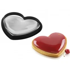 Moule Silicone|Moules À Gâteaux*SILIKOMART Kit Moule Tarte Cœur Mon Amour 18,8 x 15,8 cm