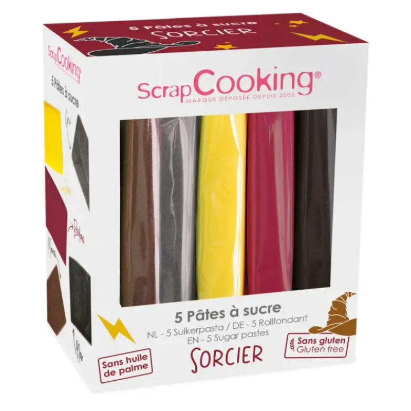 Pâte À Sucre*SCRAPCOOKING Kit Pâte à sucre Sorcier 5 x 80 g