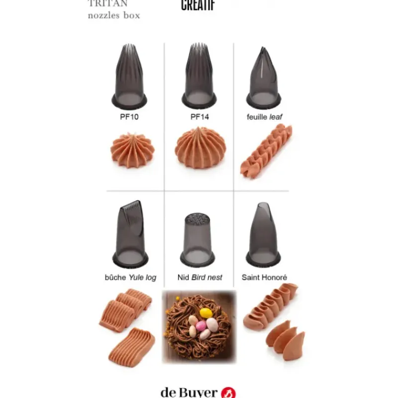 Douilles Pâtisserie*DE BUYER Lot 6 Douilles Tritan Décoration