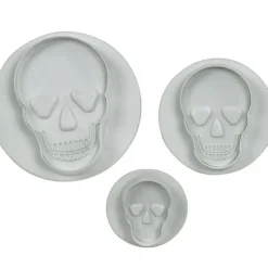 Emporte Pièce - Découpoir Pâtisserie*PME Lot de 3 Emporte-Pièces Crâne avec Poussoir