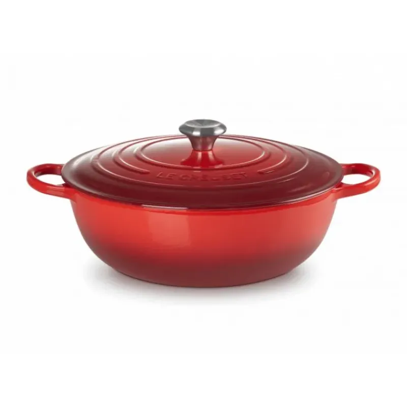 Marmites*LE CREUSET Marmite en Fonte 32 cm Cerise Signature