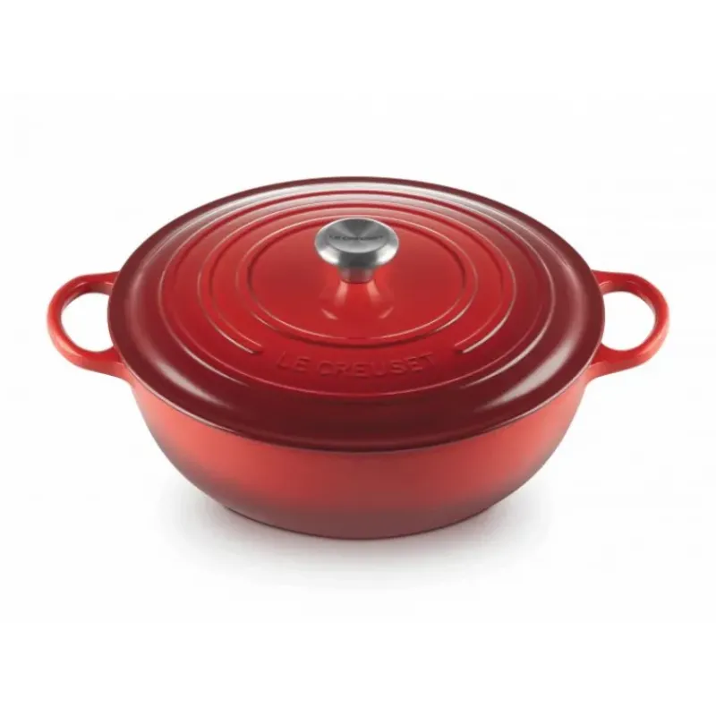 Marmites*LE CREUSET Marmite en Fonte 32 cm Cerise Signature