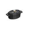 Cocotte En Fonte*STAUB Mini Cocotte ovale 11 cm fonte Noir