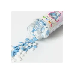 Décoration Comestible*FUNCAKES Mini Etoiles Bleues et Blanches en sucre 60 g