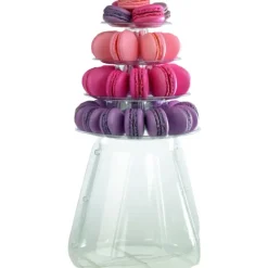 Présentoirs Pour Gâteaux*MALLARD FERRIERE Mini Pyramide à Macarons 4 plateaux