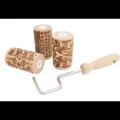 Ustensiles Pâtisserie*SCRAPCOOKING Mini Rouleau à Pâtisserie Empreinte Noël Interchangeable 7 cm (x3)