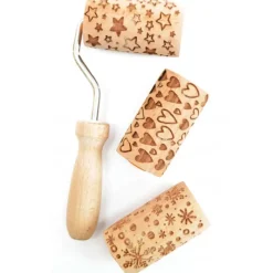 Ustensiles Décor Gâteau|Ustensiles Pâtisserie*SCRAPCOOKING Mini Rouleau à Pâtisserie Empreinte Interchangeable 7 cm (x3)