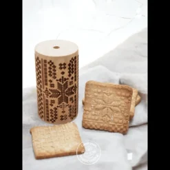 Ustensiles Pâtisserie*SCRAPCOOKING Mini Rouleau à Pâtisserie Empreinte Point de Croix 7 cm