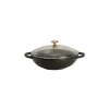 Woks*CHASSEUR Mini Wok en Fonte 18 cm Noir Mat