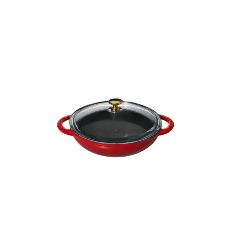 Woks*CHASSEUR Mini Wok en Fonte 18 cm Rubis