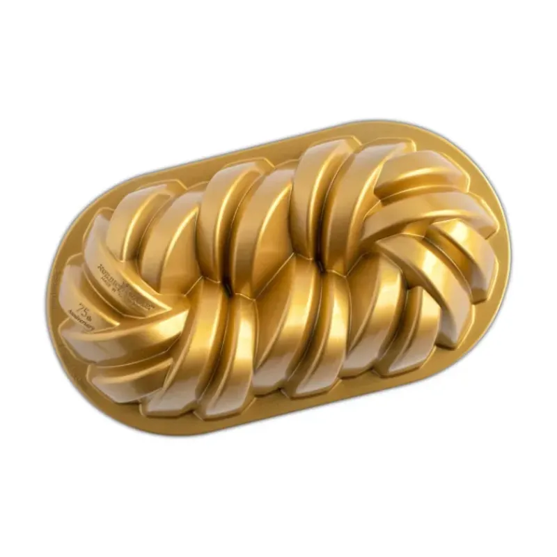 Moule Anti-adhésif|Moules À Gâteaux*NORDIC WARE Moule à Cake Torsadé Gold