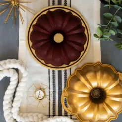 Moule Anti-adhésif|Moules À Gâteaux*NORDIC WARE Moule à Gâteau Bundt Anniversaire Gold 2,5 L