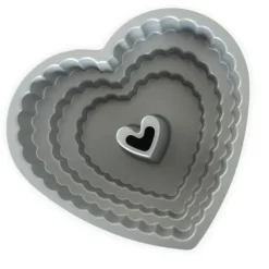 Moule Anti-adhésif|Moules À Gâteaux*NORDIC WARE Moule à Gâteau Bundt Cœur 3 Étages Toffee