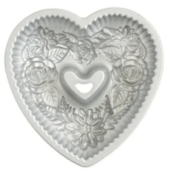 Moule Anti-adhésif|Moules À Gâteaux*NORDIC WARE Moule à Gâteau Bundt Cœur Floral Toffee