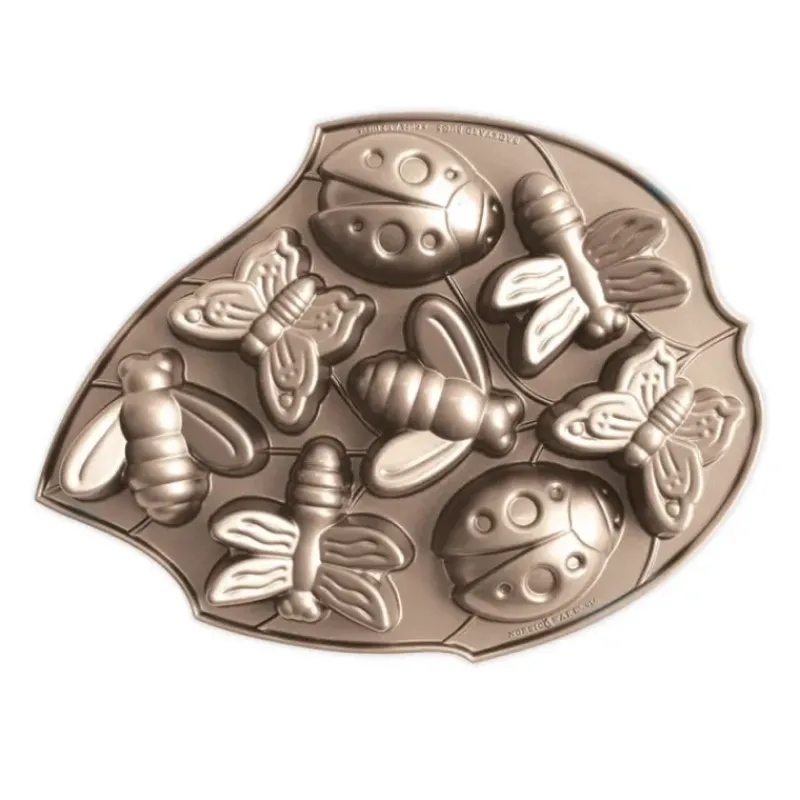 Moule Anti-adhésif|Moules À Gâteaux*NORDIC WARE Moule à Gâteaux Coccinelle et Libellule (x8) Toffee