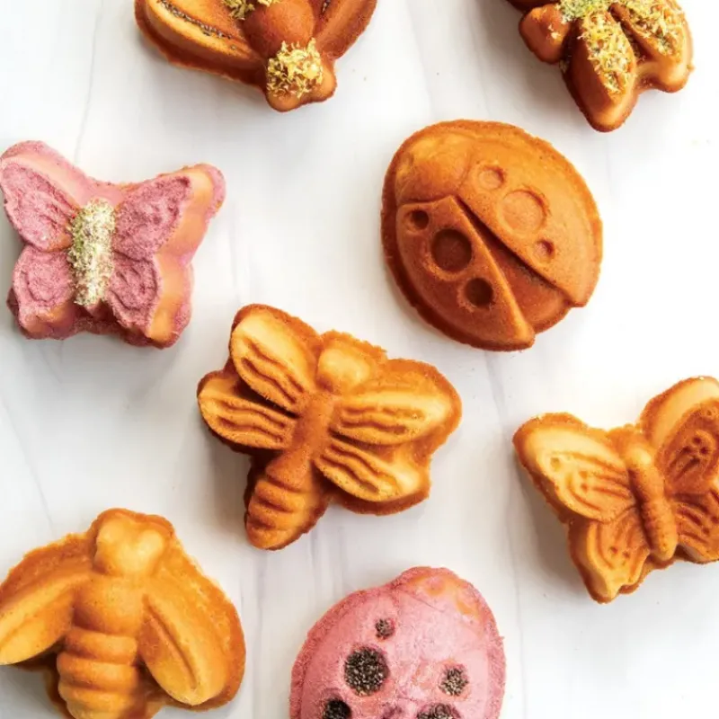 Moule Anti-adhésif|Moules À Gâteaux*NORDIC WARE Moule à Gâteaux Coccinelle et Libellule (x8) Toffee