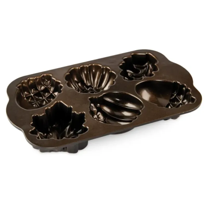 Moule Anti-adhésif|Moules À Gâteaux*NORDIC WARE Moule à Gâteaux Gourmandises d'Automne (x6) Bronze