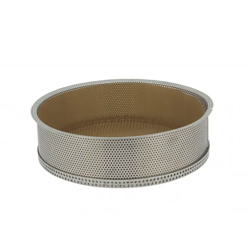 Moules À Gâteaux*DE BUYER Moule à Manqué Rond Inox Perforé Amovible Ø 24 cm x H 6,5 cm