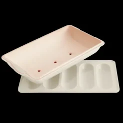 Plat De Cuisson*EMILE HENRY Moule à Mini-Baguettes en Céramique 39 cm Lin