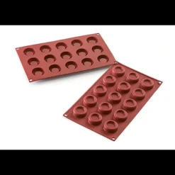 Moule Silicone*MALLARD FERRIERE Moule 15 Ronds avec Bords en Silicone