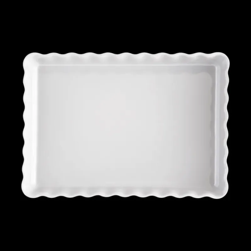 Plat De Cuisson|Moules À Gâteaux*EMILE HENRY Moule à Tarte Rectangulaire en Céramique 33,5 x 24 cm Farine