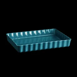 Plat De Cuisson|Moules À Gâteaux*EMILE HENRY Moule à Tarte Rectangulaire en Céramique 33,5 x 24 cm Calanque