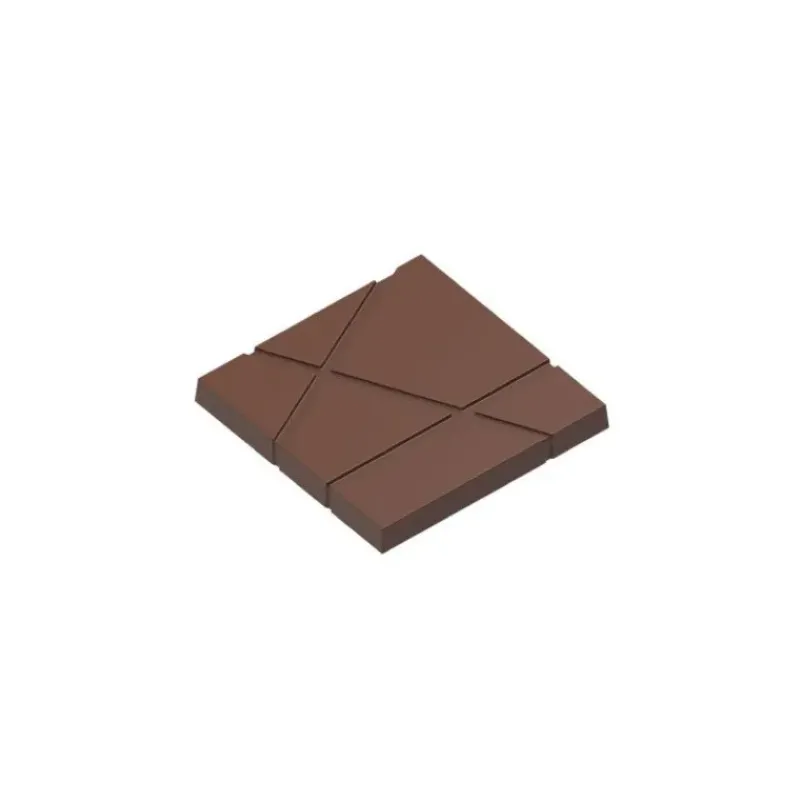 Moules À Chocolat*Chocolat Form Moule Chocolat Carré avec Rayures 7,5 cm (x3)
