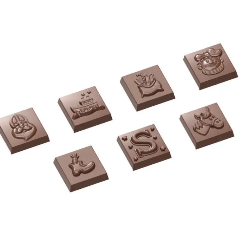 Moules À Chocolat*CHOCOLATE WORLD Moule Chocolat Carré Motifs Noël (x21)