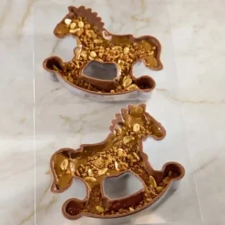 Moules À Chocolat*PAVONI Moule Chocolat Cheval à Bascule 17,5 x 5,5 cm x H 15,5 cm (x2)