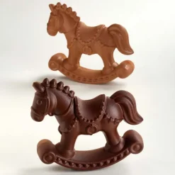 Moules À Chocolat*PAVONI Moule Chocolat Cheval à Bascule 17,5 x 5,5 cm x H 15,5 cm (x2)