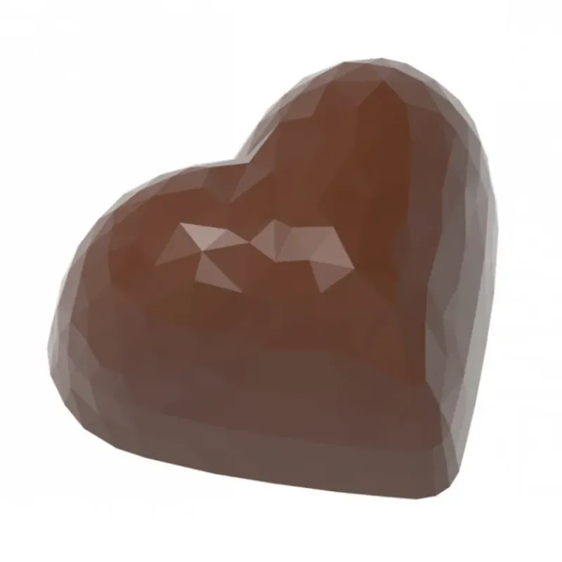 Moules À Chocolat*CHOCOLATE WORLD Moule Chocolat Cœur à Facettes 3,6 x 2,9 cm (x21)