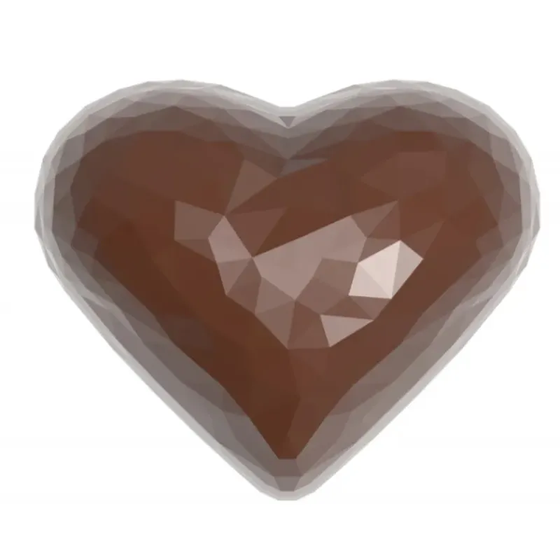 Moules À Chocolat*CHOCOLATE WORLD Moule Chocolat Cœur à Facettes 3,6 x 2,9 cm (x21)