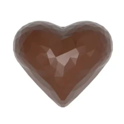 Moules À Chocolat*CHOCOLATE WORLD Moule Chocolat Cœur Double à Facettes 3,4 x 2,8 cm (x21)