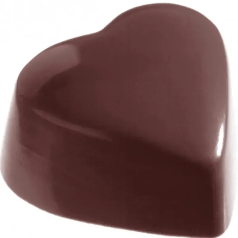 Moules À Chocolat*CHOCOLATE WORLD Moule Chocolat Cœur Haut Plat 3,5 x 3,1 cm (x24)