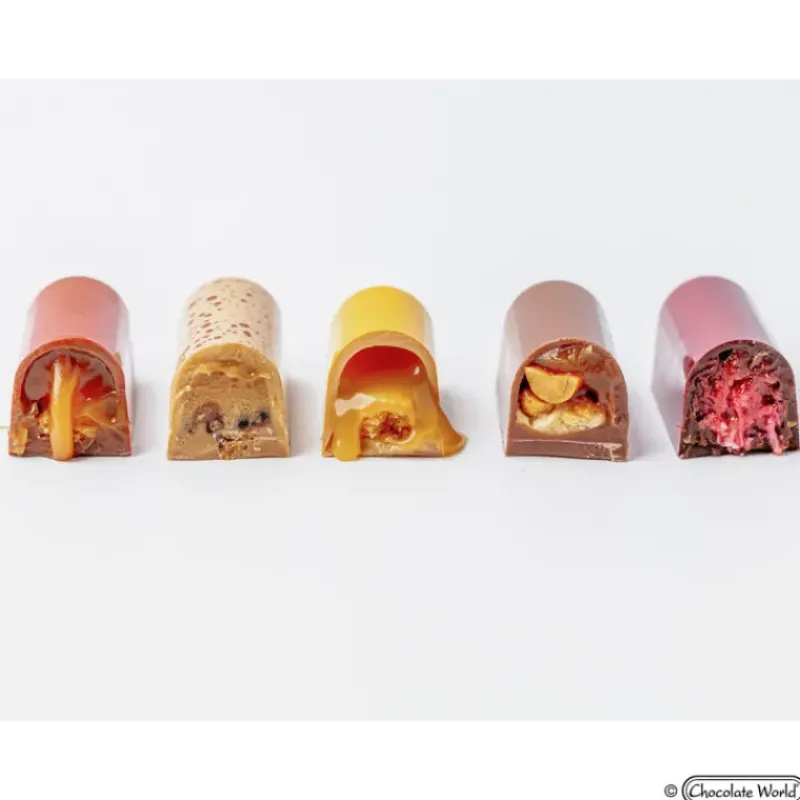 Moules À Chocolat*CHOCOLATE WORLD Moule Chocolat Eclair Snack Bar 7,8 x 1,9 cm (x12)