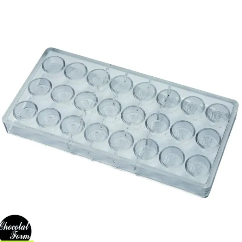 Moules À Chocolat*Chocolat Form Moule Chocolat Praline Ronde Fève 2,8 x 1,3 cm (x24)