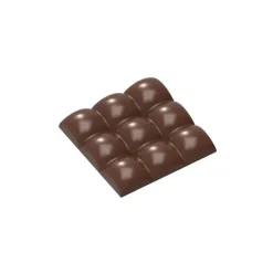 Moules À Chocolat*CHOCOLATE WORLD Moule Chocolat Tablette 9 Carrés Bombés 79,5 mm (x3)