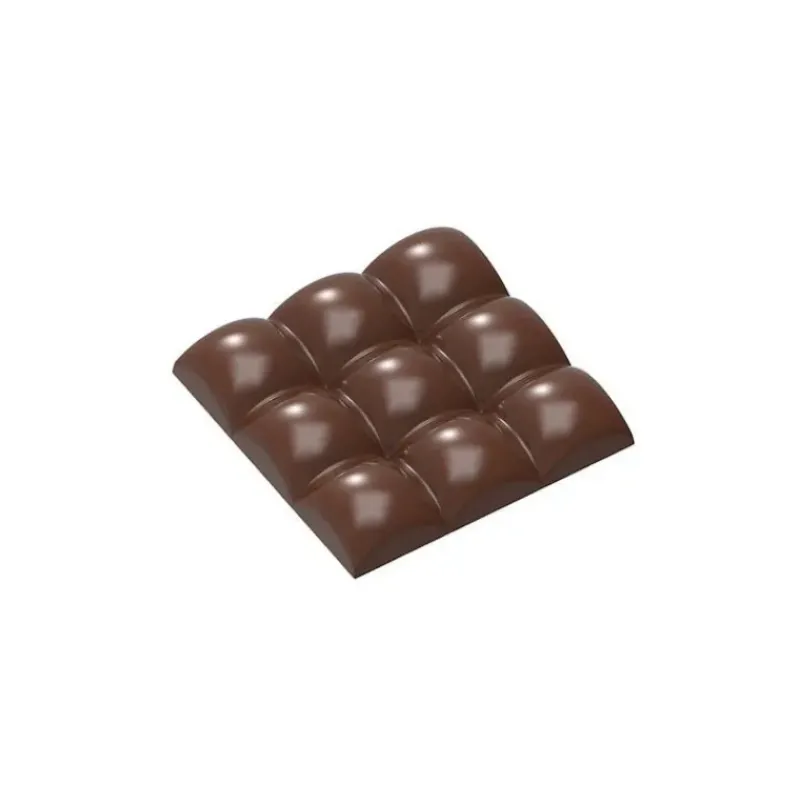 Moules À Chocolat*CHOCOLATE WORLD Moule Chocolat Tablette 9 Carrés Bombés 79,5 mm (x3)