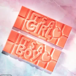 Moules À Chocolat*CHOCOLATE WORLD Moule Chocolat Tablette Gender Reveal (x4)