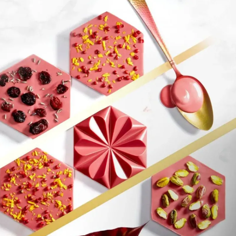 Moules À Chocolat*CHOCOLATE WORLD Moule Chocolat Tablette Ruby 103,5 mm (x2)