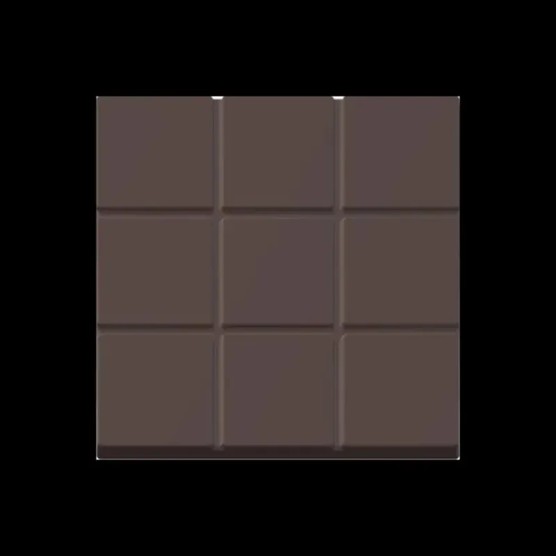 Moules À Chocolat*CUISINEADDICT Moule Embout de Bûche Carré 9009 Carreaux 8 cm (x6)