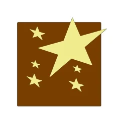 Moules À Chocolat|Moules À Gâteaux*MALLARD FERRIERE Moule Embout de bûche Carré Etoiles 84 x 82 mm Mallard Ferrière