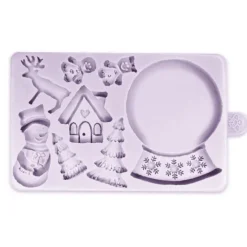 Moule Silicone*KAREN DAVIES Moule en Silicone Boule à Neige de Noël