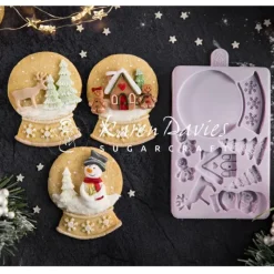 Moule Silicone*KAREN DAVIES Moule en Silicone Boule à Neige de Noël