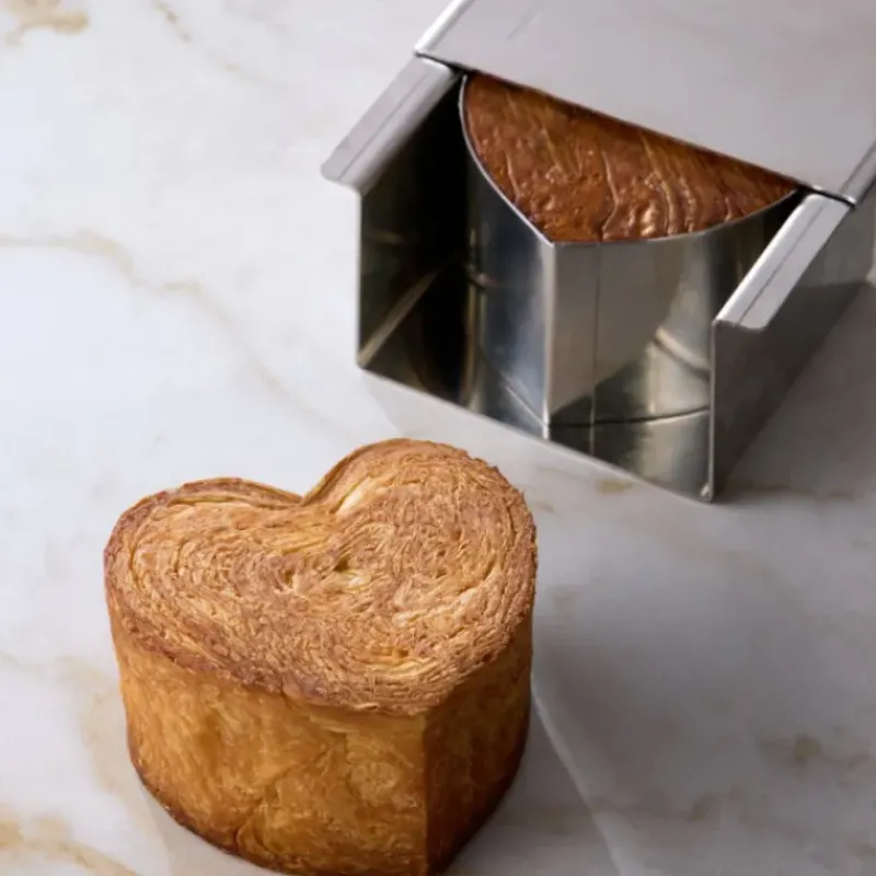 Moules À Gâteaux*PAVONI Moule Inox Croissant Géométrique Cœur 8 x 7 cm x H 5 cm