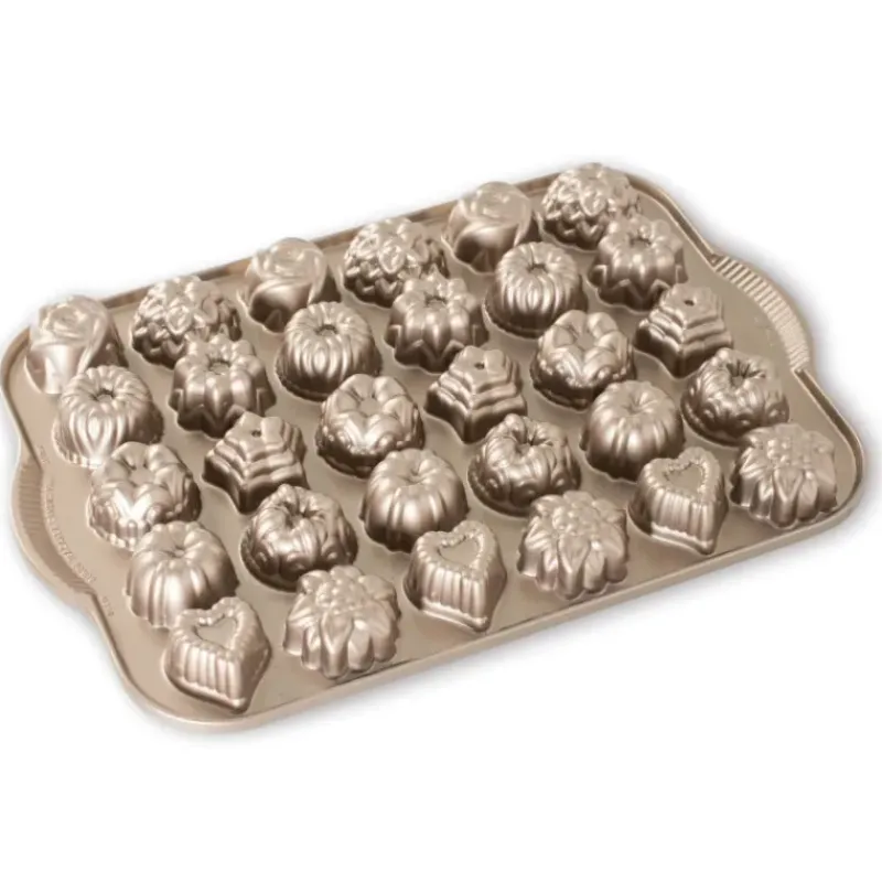 Moule Anti-adhésif|Moules À Gâteaux*NORDIC WARE Moule Mini Bundt Assortis (x30) Toffee