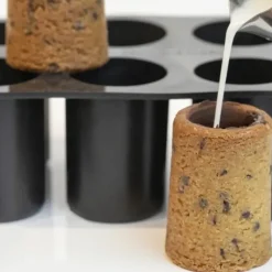 Moule Anti-adhésif|Moule Silicone*FLEXIPAN DEMARLE Moule Silicone 6 Cookie Shots Ø 5,2 cm Dominique Ansel