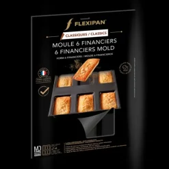 Moule Anti-adhésif|Moule Silicone*FLEXIPAN DEMARLE Moule Silicone 6 Financiers 8,5 x 4,5 cm