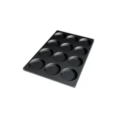 Moule Silicone|Moules À Gâteaux*SILIKOMART Moule Silicone 12 Fonds de Tarte Biscuit Ø12 x 2,2 cm 120ml Professional